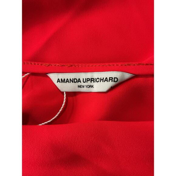 Amanda Uprichard 'Samba' Red Polyester Dress Size M - Picture 4 of 5